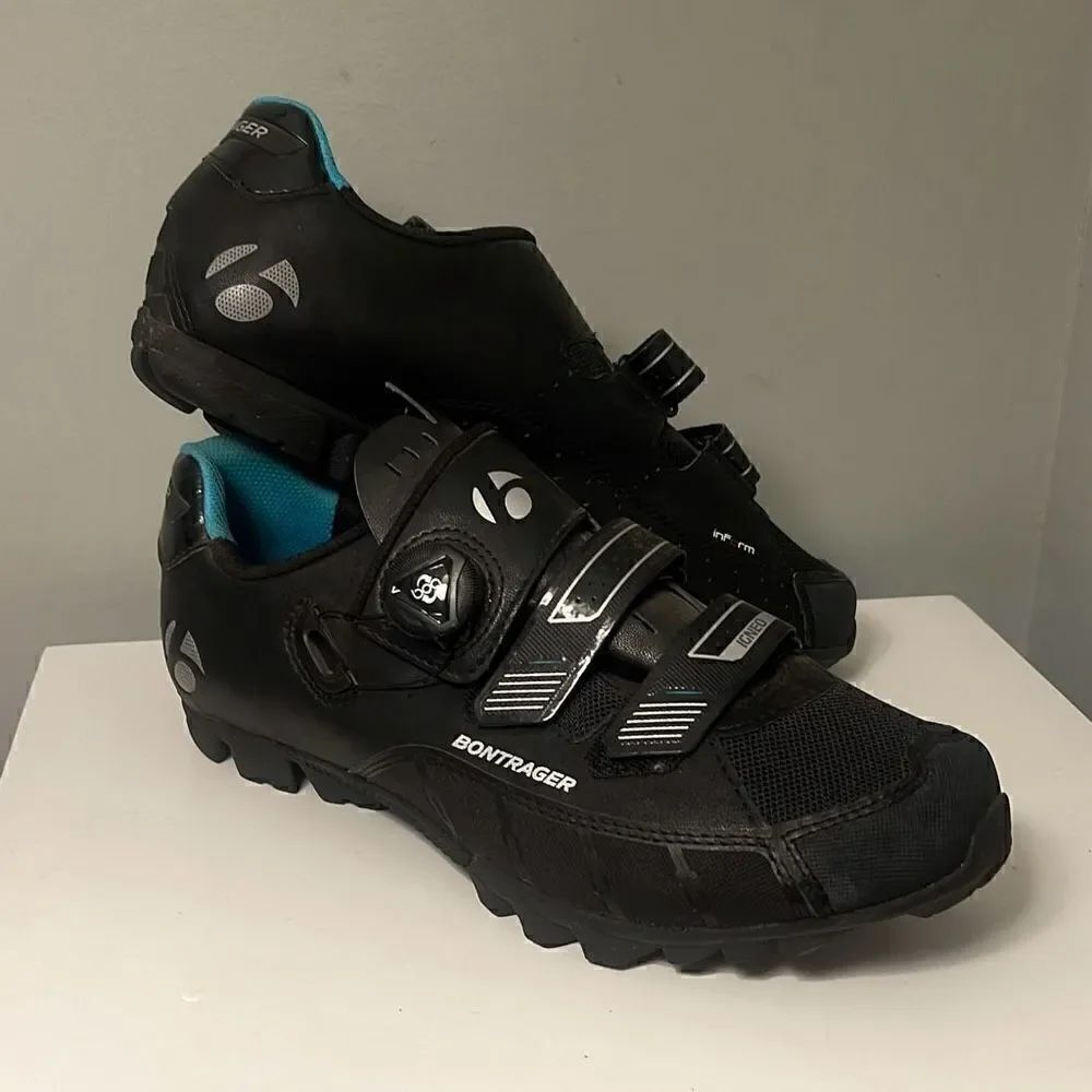 Bontrager Igneo Women's Black Blue Outdoor Cycling Athletic Shoes Size 11.5